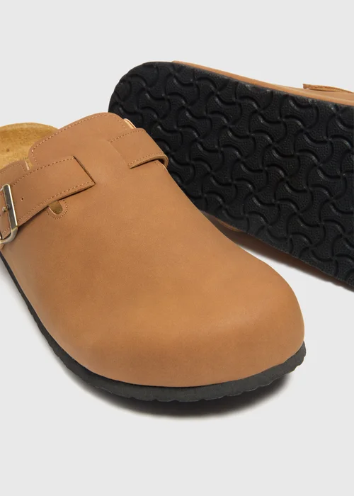Tan Clog Mules - 6 Image 2