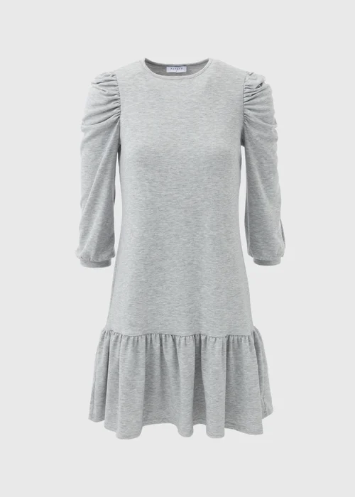 Grey Puff Sleeve Sweat Dress - 8 Image 5