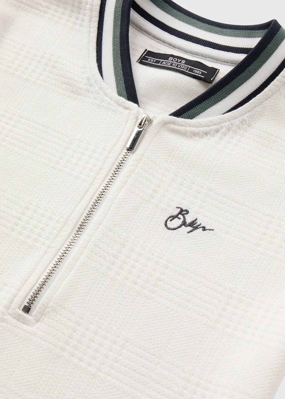 Boys Cream Baseball Polo Shirt (7-13yrs) - Age 7 Years Image 2