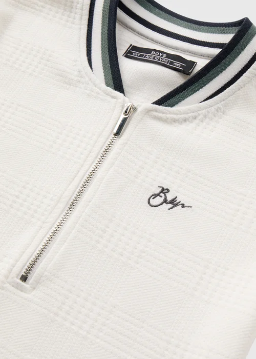 Boys Cream Baseball Polo Shirt (7-13yrs) - Age 7 Years Image 2