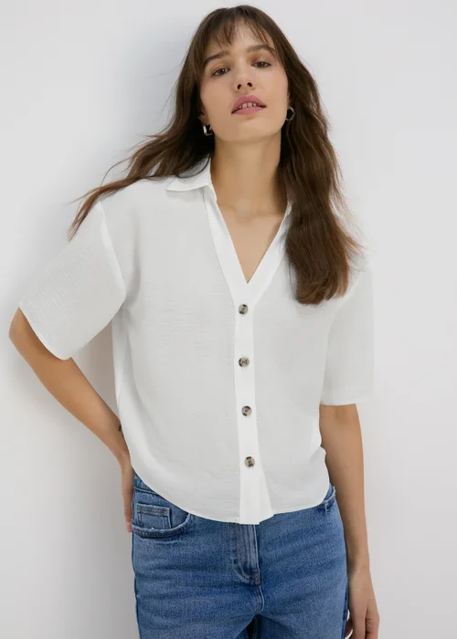 White Boxy Shirt - 8 Image 3