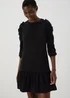 Black Puff Sleeve Smock Dress - 8 Image 4