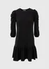 Black Puff Sleeve Smock Dress - 8 Image 5