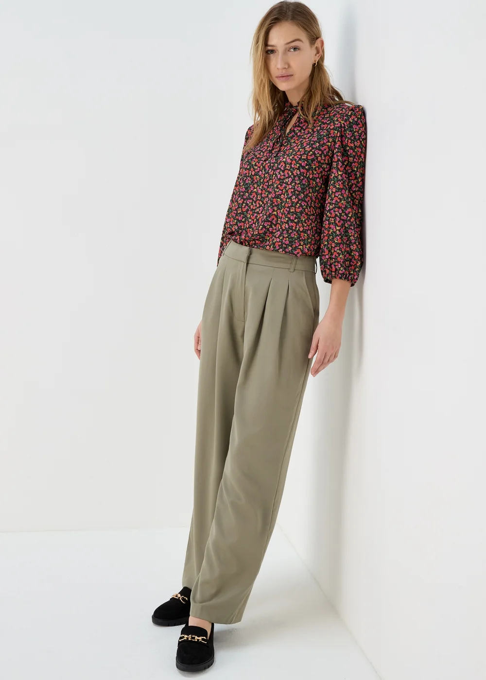 Pink Floral high Neck Top - 8 Image 4
