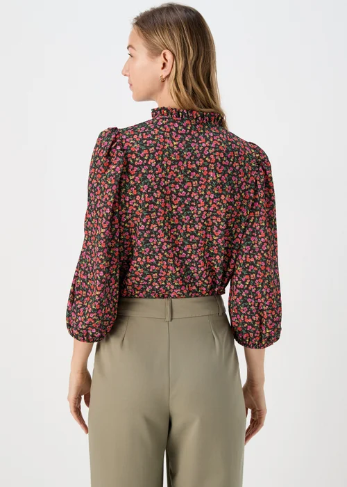 Pink Floral high Neck Top - 8 Image 2