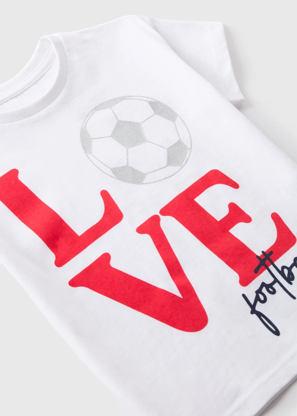 Girls White Love Football Print T-Shirt (1-7yrs) - 1-1.5 Yrs Image 2