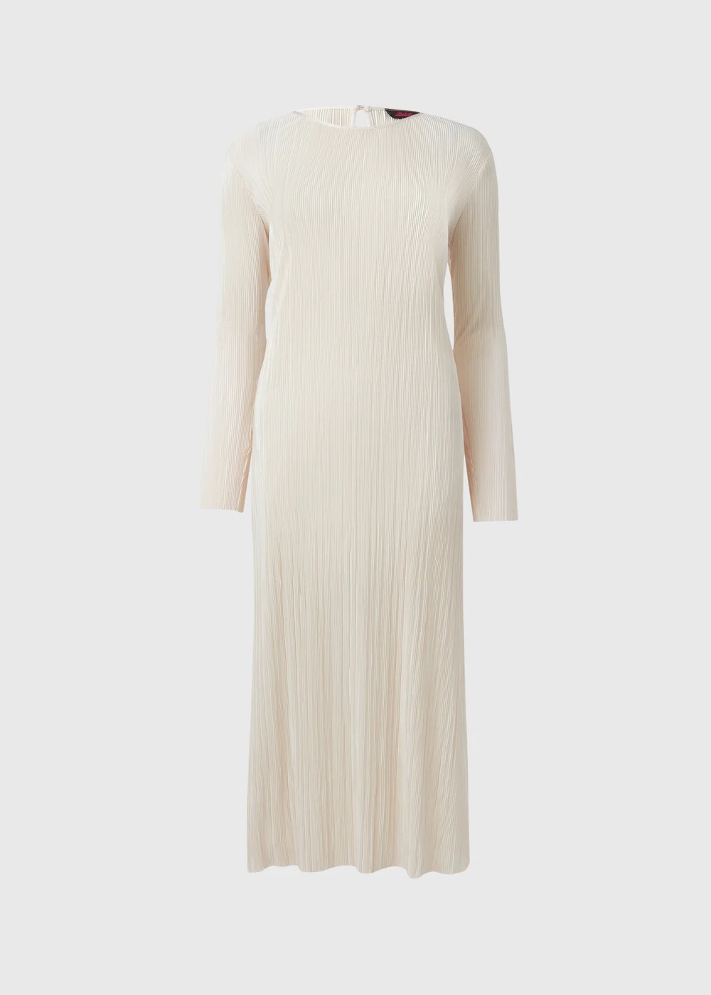 Cream Plisse Column Dress - 8 Image 5