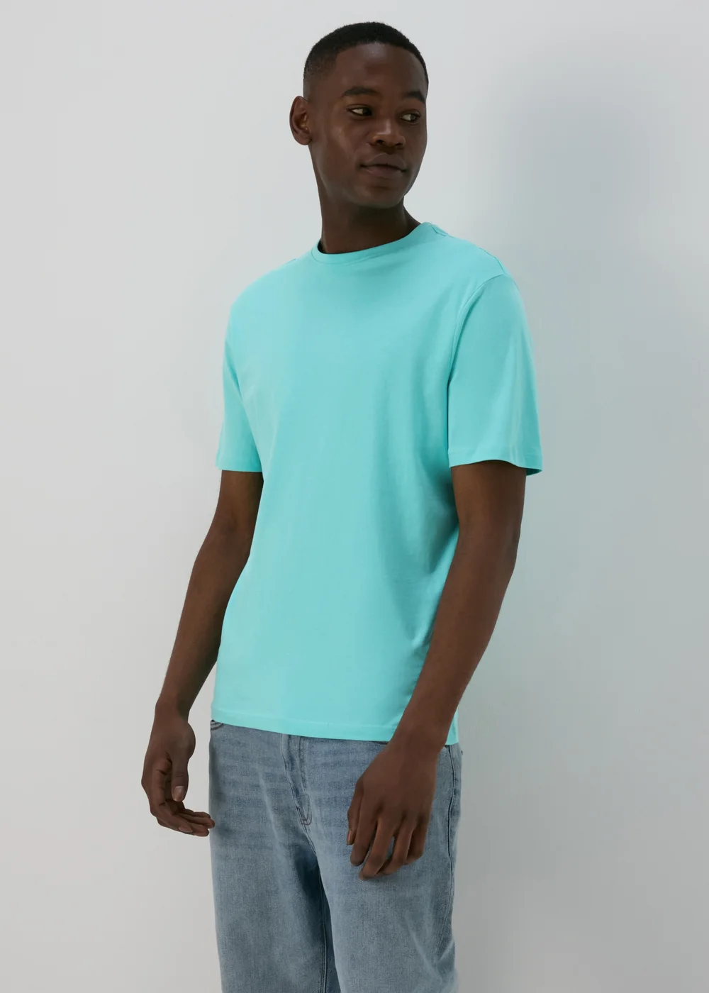 Turquoise Crew Neck T-Shirt - S Image 4