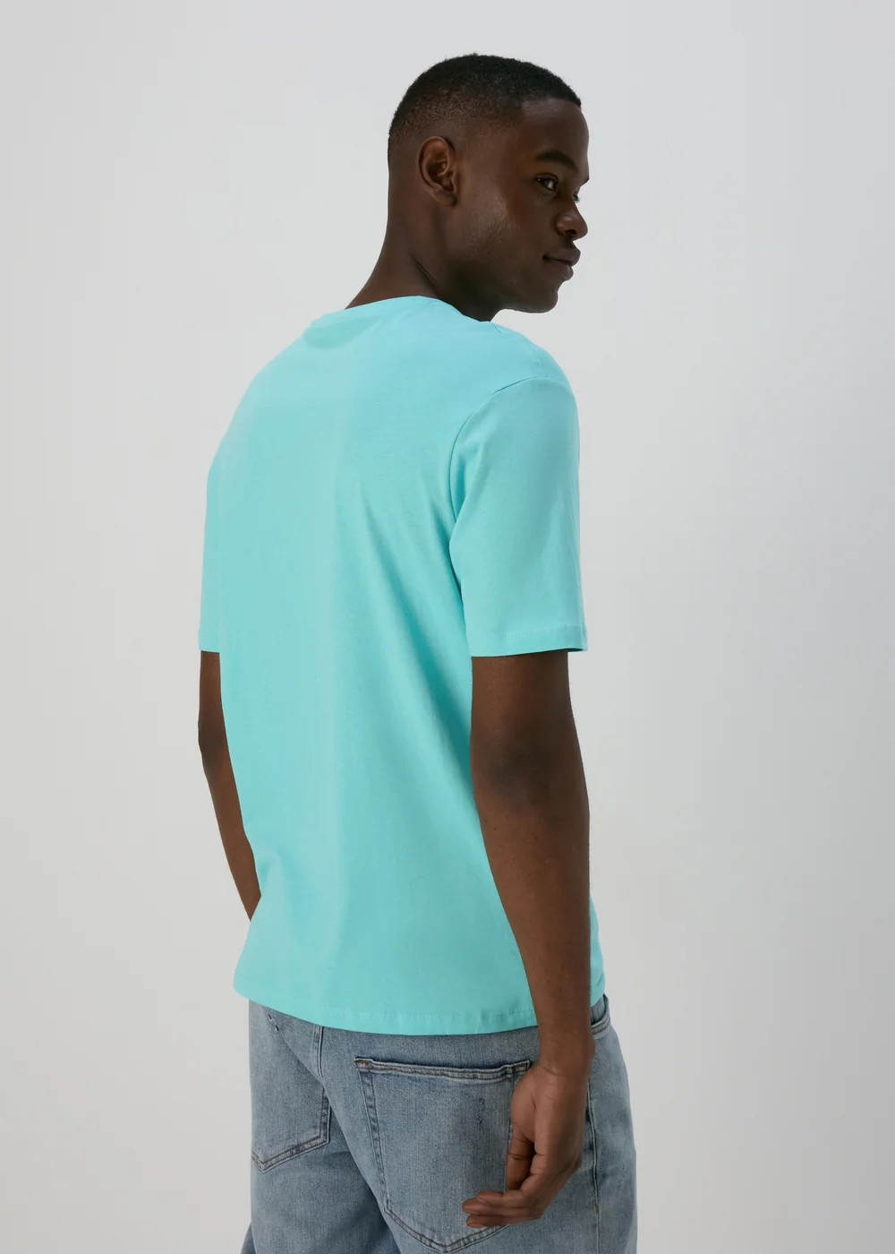 Turquoise Crew Neck T-Shirt - S Image 2