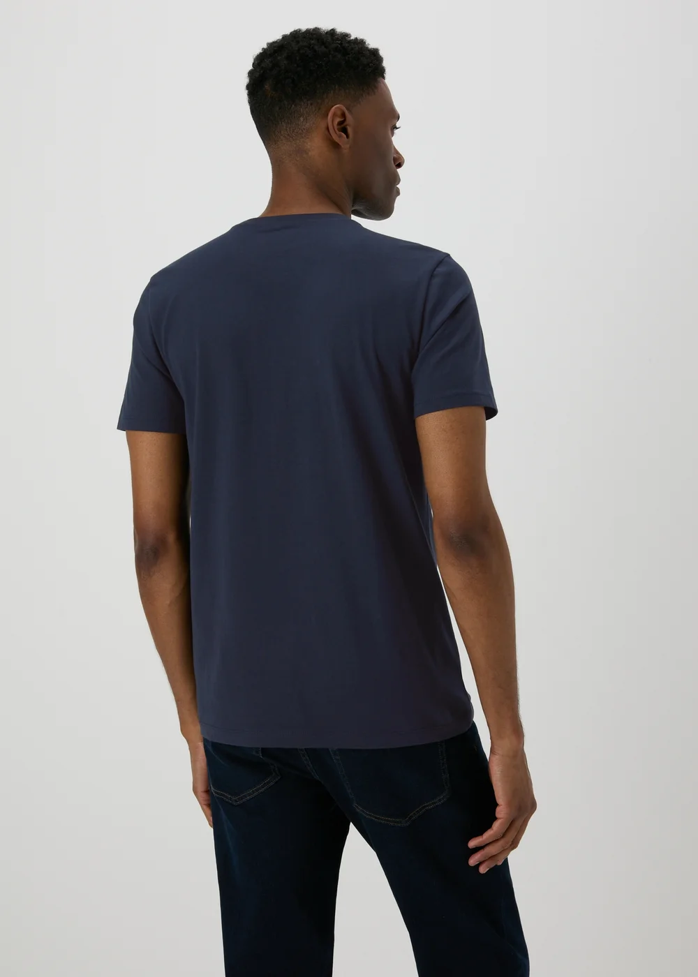 Navy Graphic Football T-Shirt - S Image 2