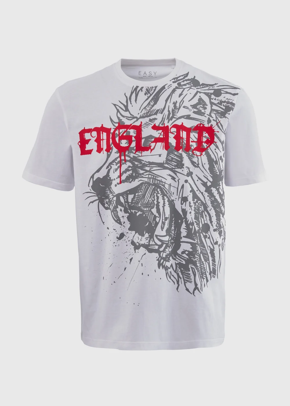 Grey England Print T-Shirt - S Image 5