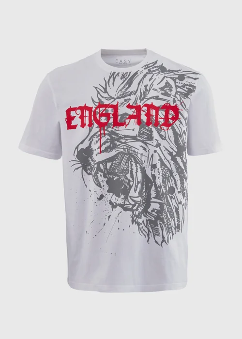 Grey England Print T-Shirt - S Image 5