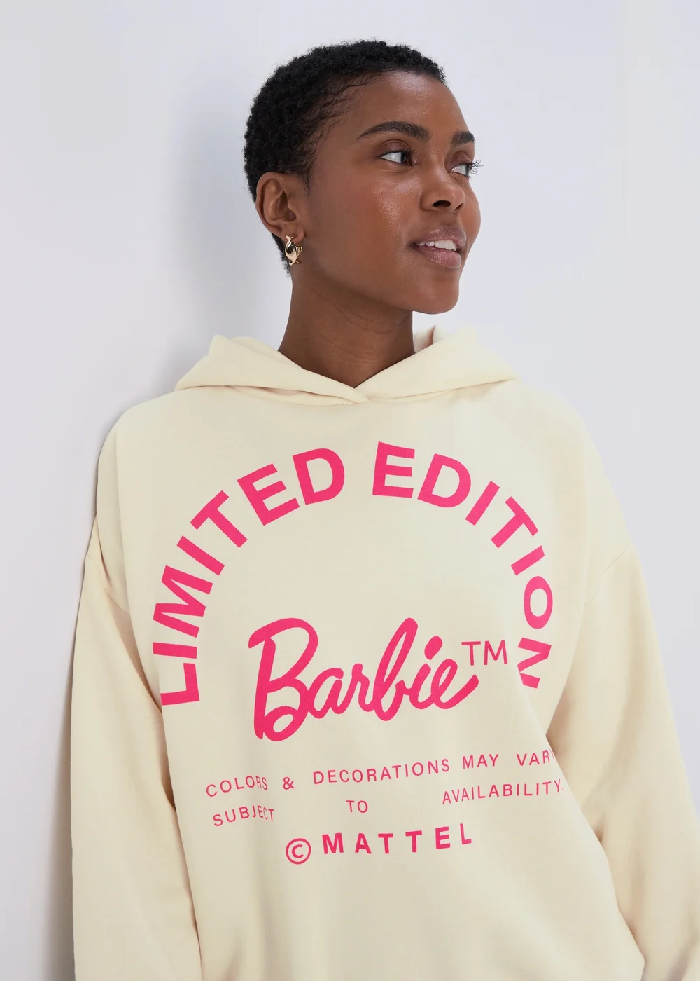 Cream Barbie Hoodie - Small Image 3
