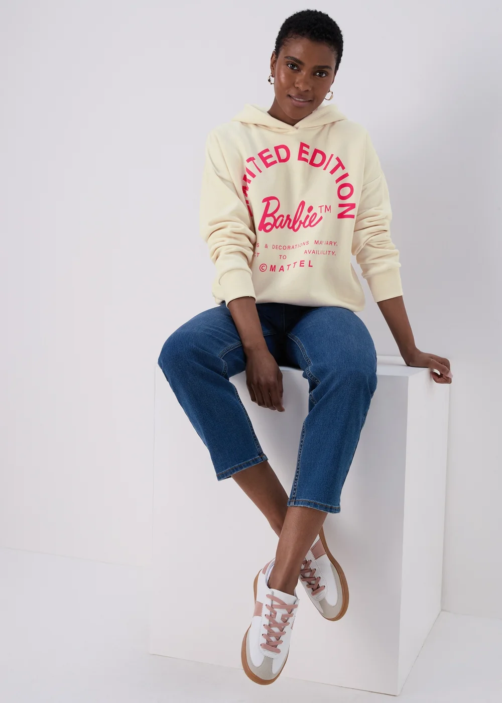 Cream Barbie Hoodie - Small Image 4