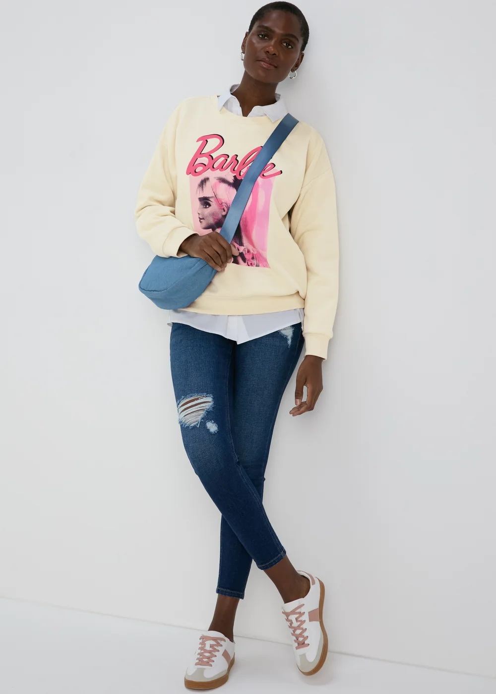Cream Barbie Sweatshirt - Small Image 4