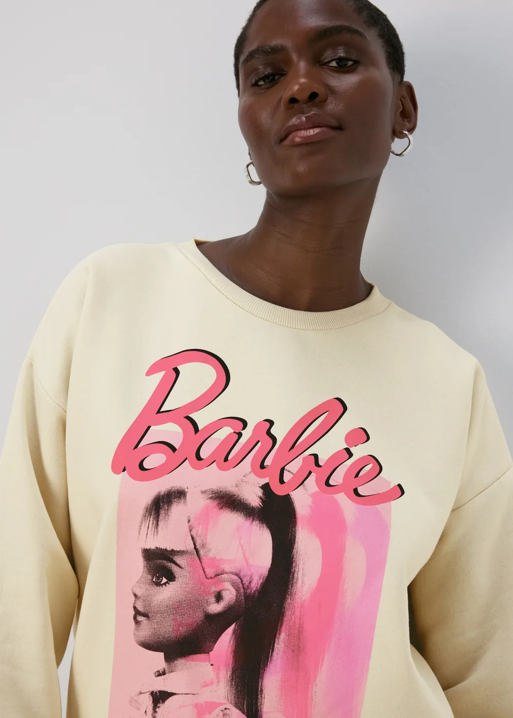 Cream Barbie Sweatshirt - Small Image 1