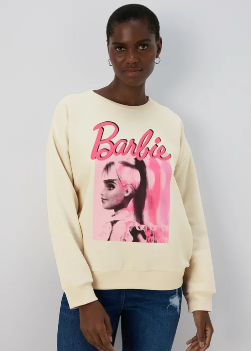 Cream Barbie Sweatshirt - Small Image 3