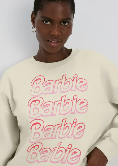 Cream Barbie Sweatshirt - Small Image 3
