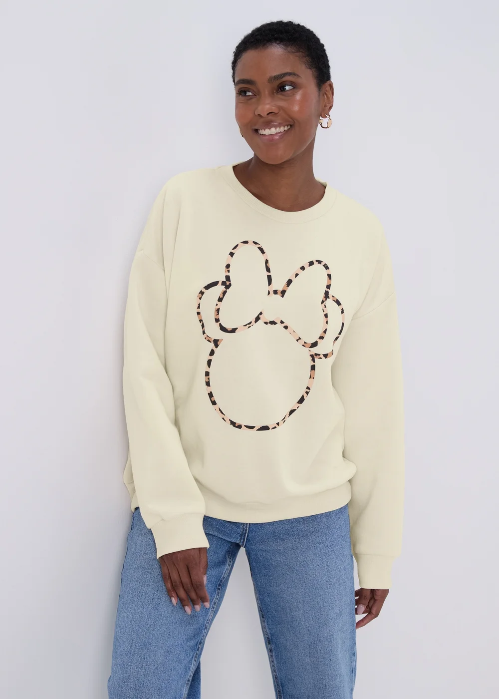 Cream Minnie Mouse Sweatshirt - S Image 1