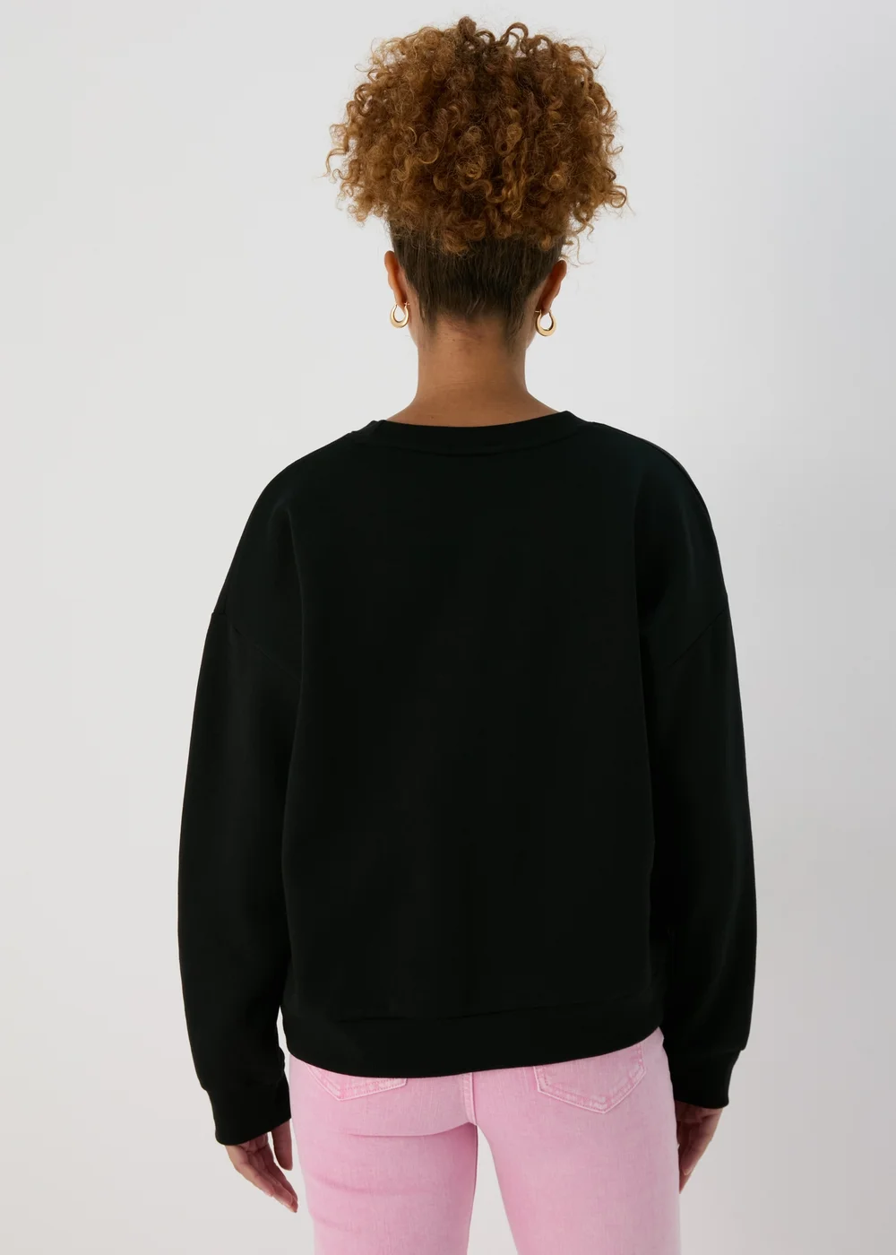 Black Leopard Print Sweatshirt - S Image 2