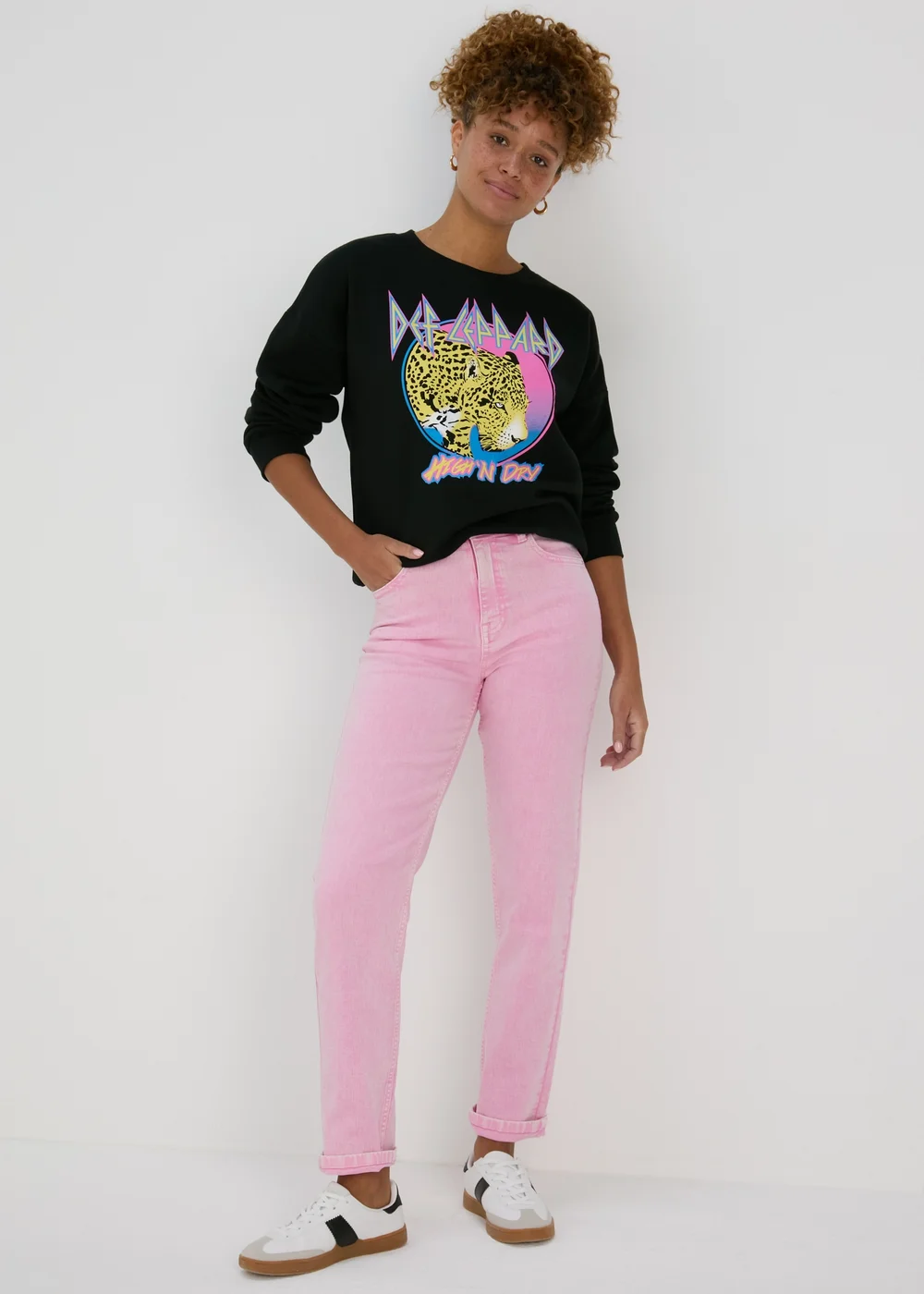 Black Leopard Print Sweatshirt - S Image 1