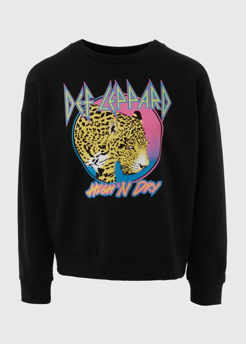 Black Leopard Print Sweatshirt - S Image 5