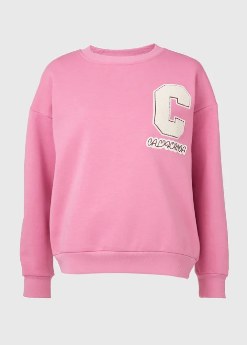 Pink Pocket Detail Sweatshirt - Small Image 5