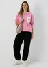 Pink Pocket Detail Sweatshirt - Small Image 4