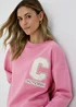 Pink Pocket Detail Sweatshirt - Small Image 3