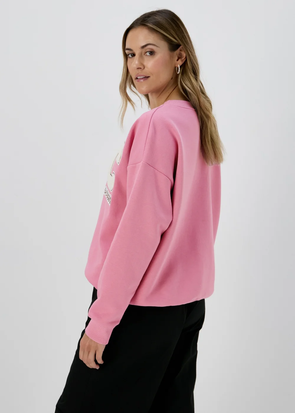 Pink Pocket Detail Sweatshirt - Small Image 2