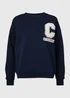 Navy Pocket Detail Sweatshirt - Small Image 5