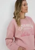 Pink Graphic Embroidered Sweatshirt - Small Image 3