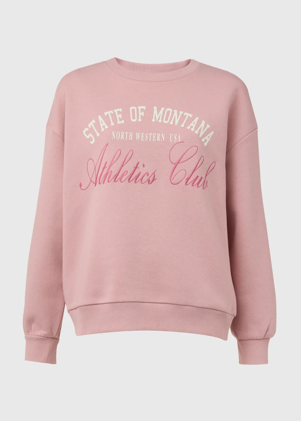 Pink Graphic Embroidered Sweatshirt - Small Image 5