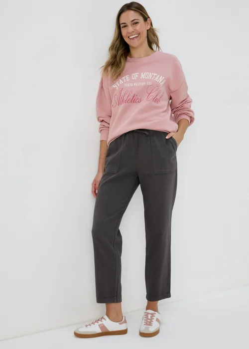 Pink Graphic Embroidered Sweatshirt - Small Image 4