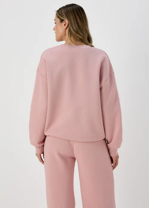 Pink Graphic Embroidered Sweatshirt - Small Image 2