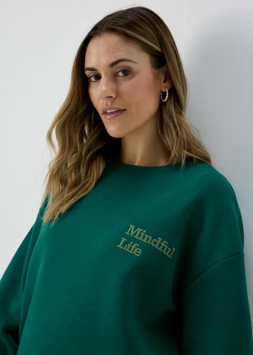 Green Vintage Graphic Sweatshirt - S Image 3