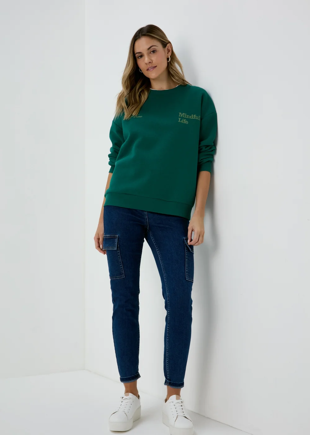 Green Vintage Graphic Sweatshirt - S Image 4