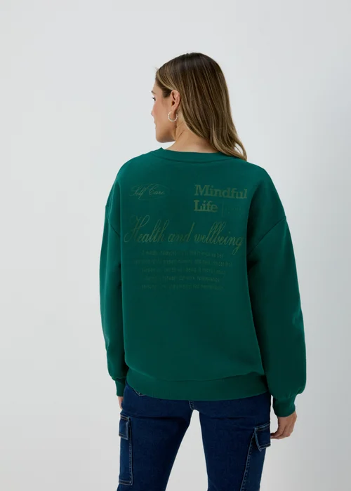 Green Vintage Graphic Sweatshirt - S Image 2