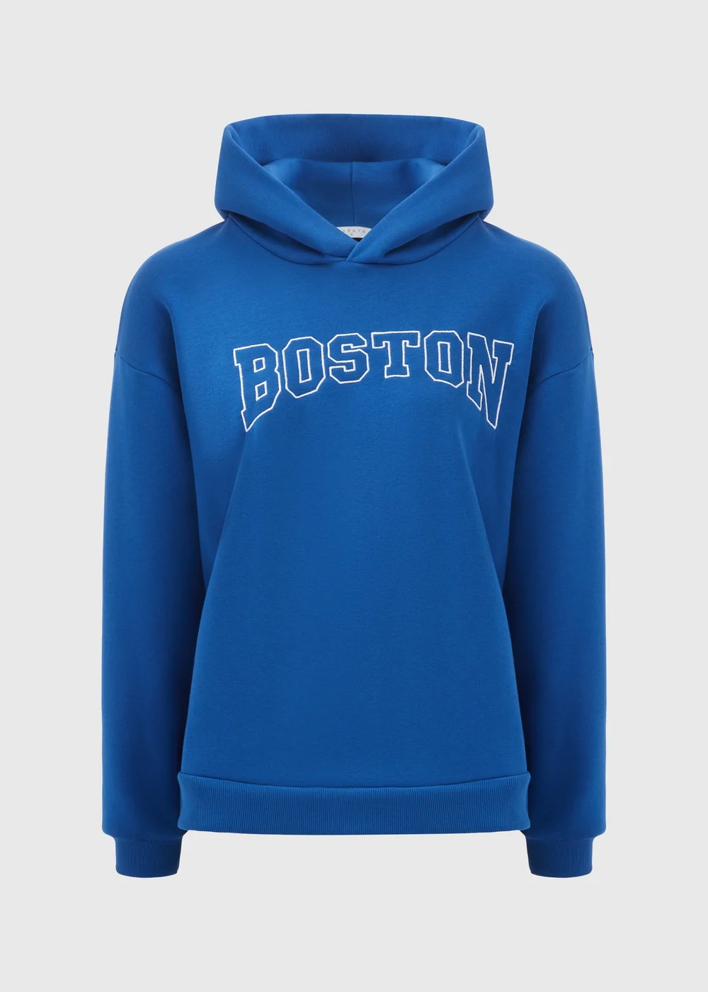 Papaya Blue Boston Slogan Hoodie - Small Image 5