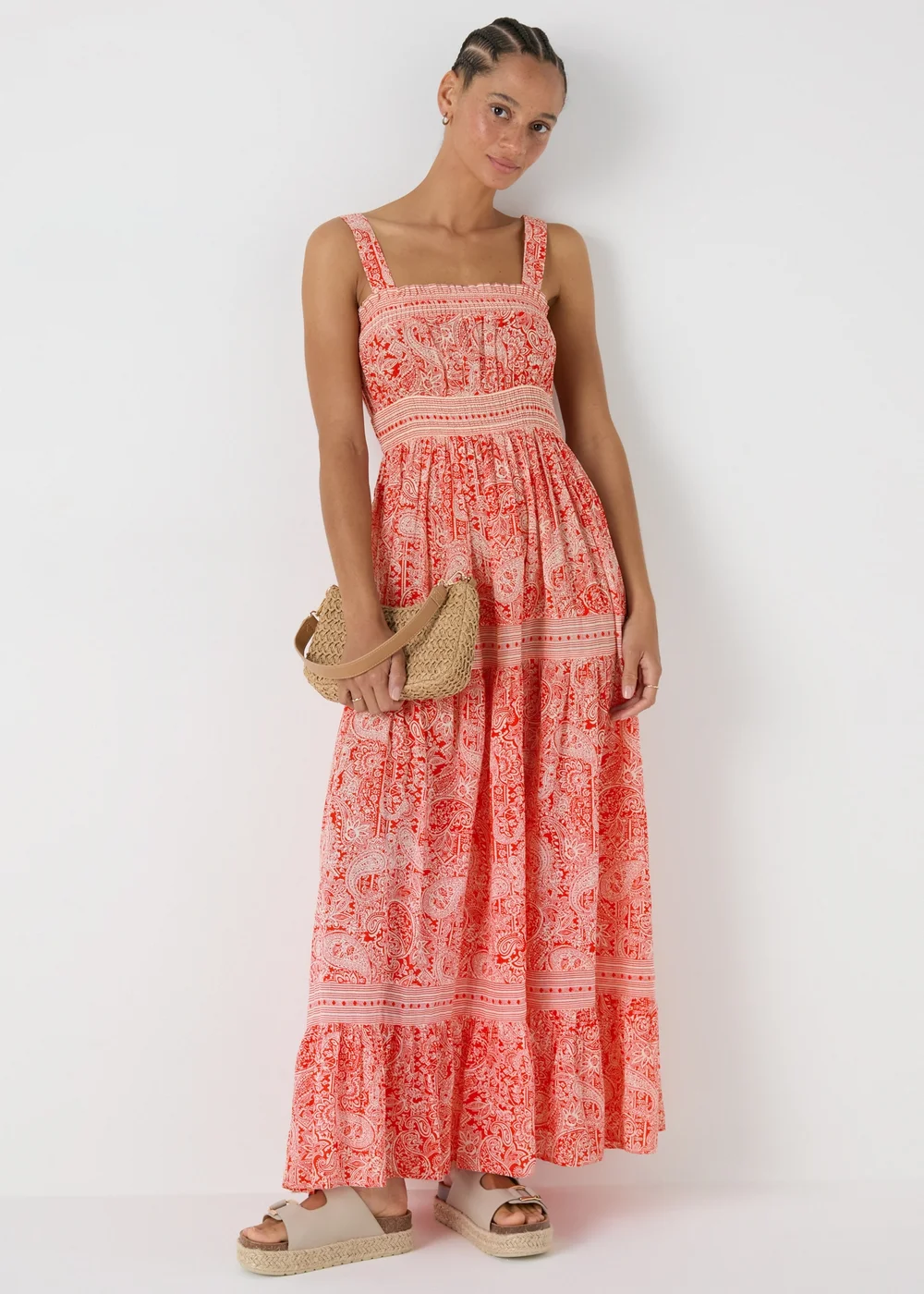 Red Paisley Maxi Cami Dress - 8 Image 1