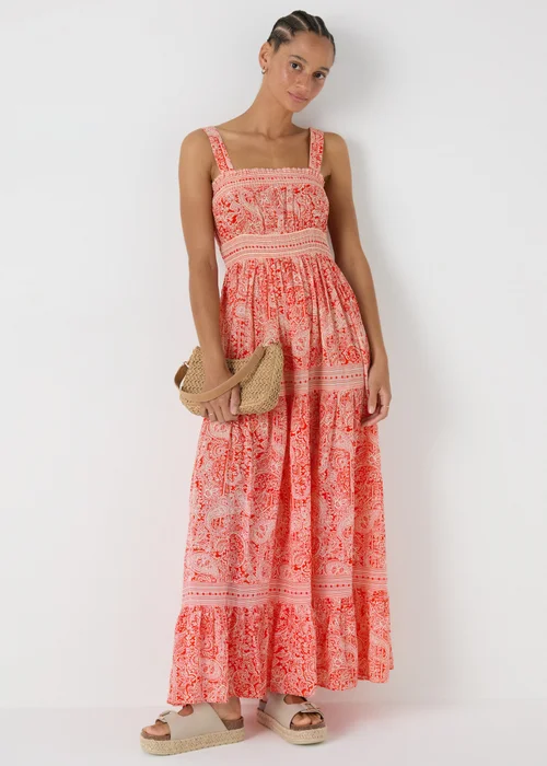 Red Paisley Maxi Cami Dress - 8 Image 1