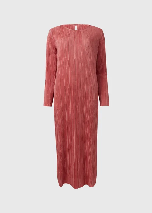 Pink Plisse Column Dress - 8 Image 5