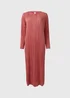 Pink Plisse Column Dress - 8 Image 5