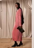 Pink Plisse Column Dress - 8 Image 4