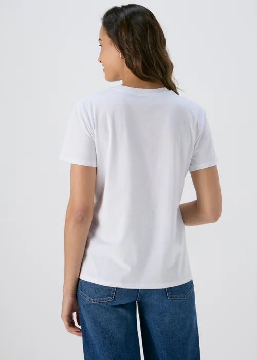 White Love Football T-Shirt - Size 8 Image 2