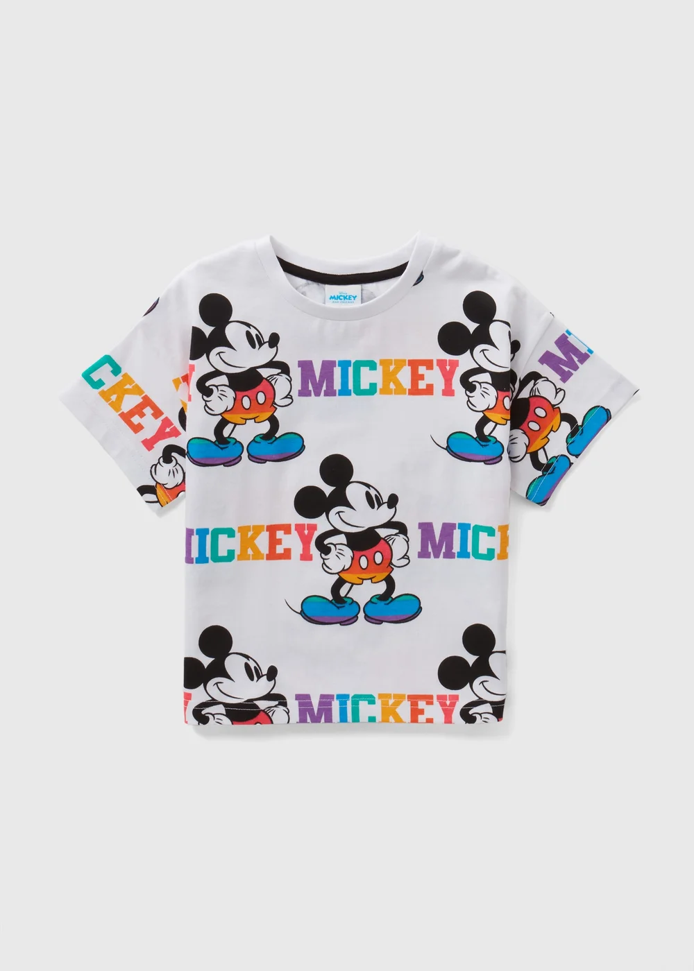 Disney Kids White Pride Mickey Mouse T-Shirt (1-7yrs) - 1-1.5 Yrs Image 1