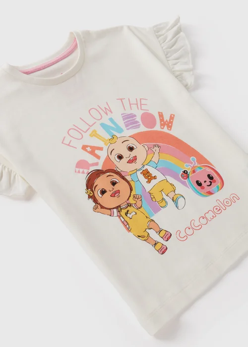 Cocomelon Kids Cream Rainbow T-Shirt (9mths-4yrs) - 1-1.5 Yrs Image 2