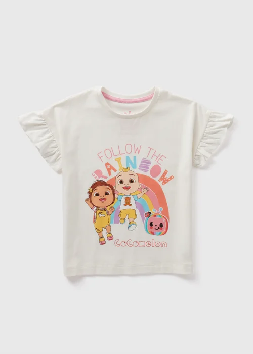 Cocomelon Kids Cream Rainbow T-Shirt (9mths-4yrs) - 1-1.5 Yrs Image 1