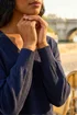 Roman Navy V-Neck Stretch Jumper - 16 Image 4