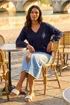 Roman Navy V-Neck Stretch Jumper - 16 Image 1